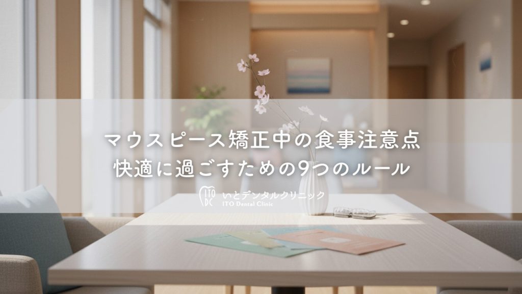 マウスピース矯正中の食事注意点〜快適に過ごすための9つのルール