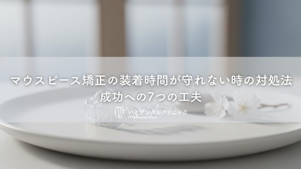 マウスピース矯正の装着時間が守れない時の対処法〜成功への7つの工夫