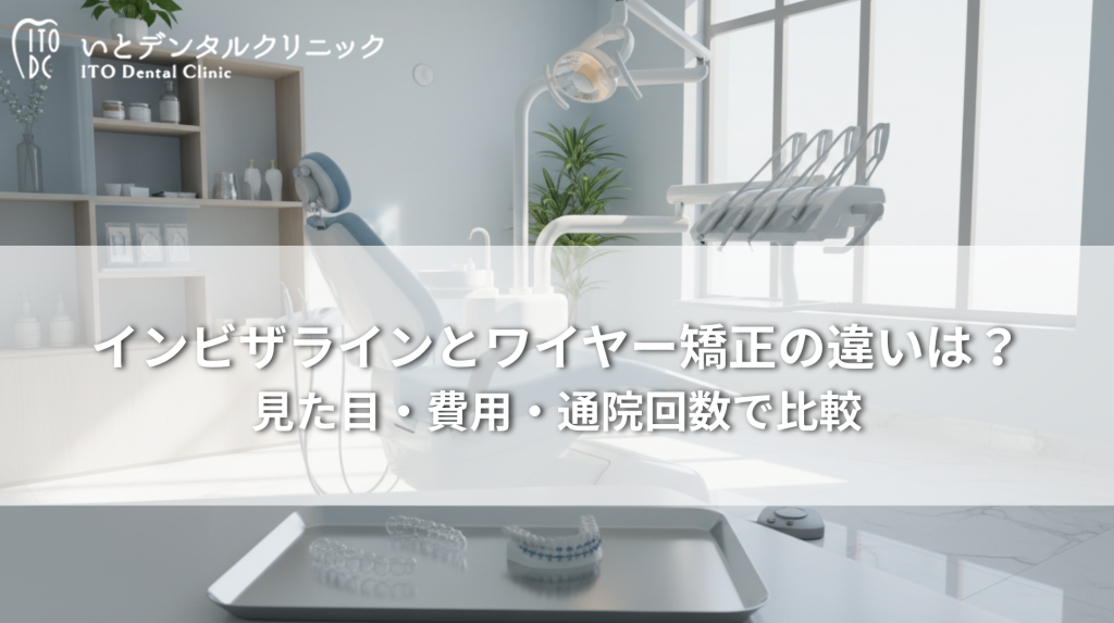 インビザラインとワイヤー矯正の違いは？見た目・費用・通院回数で比較