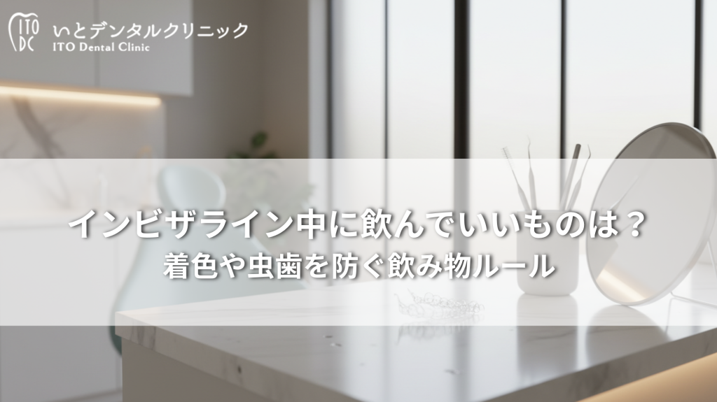 インビザライン中に飲んでいいものは？着色や虫歯を防ぐ飲み物ルール