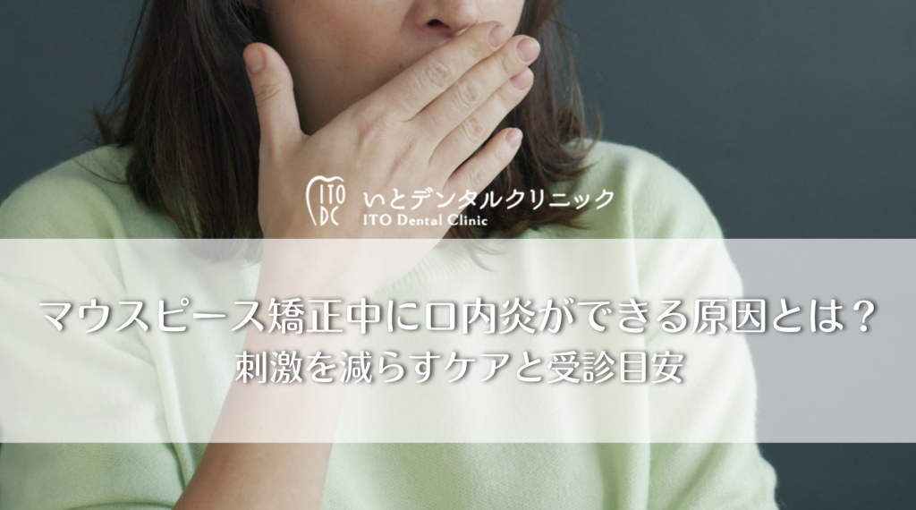 マウスピース矯正中に口内炎ができる原因とは？刺激を減らすケアと受診目安