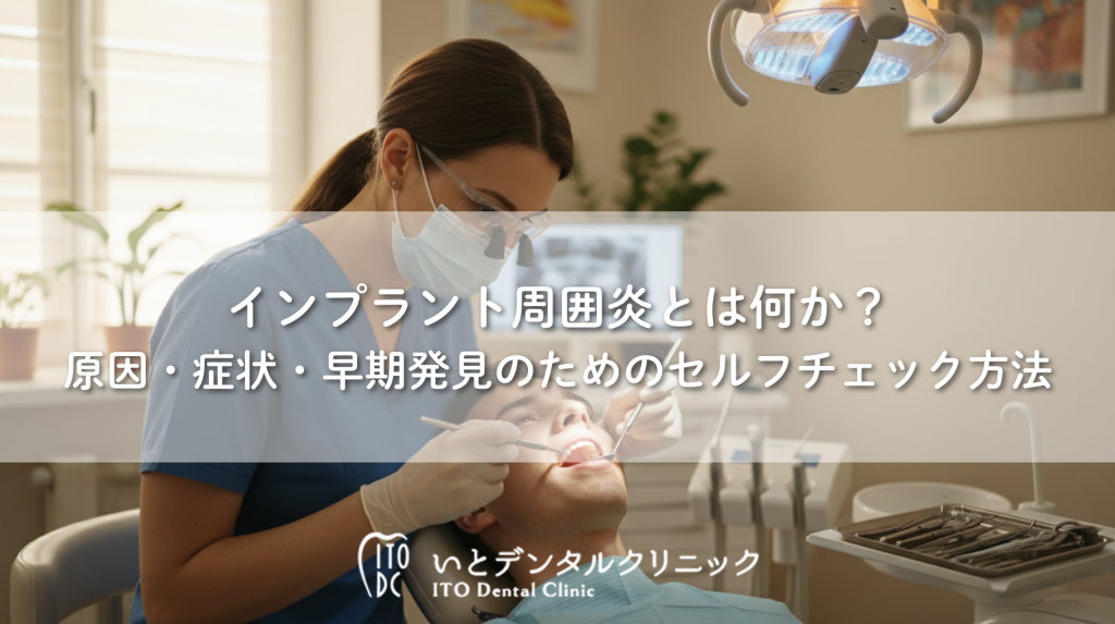 インプラント周囲炎とは何か？原因・症状・早期発見のためのセルフチェック方法