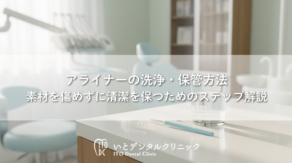 アライナーの洗浄・保管方法〜素材を傷めずに清潔を保つためのステップ解説