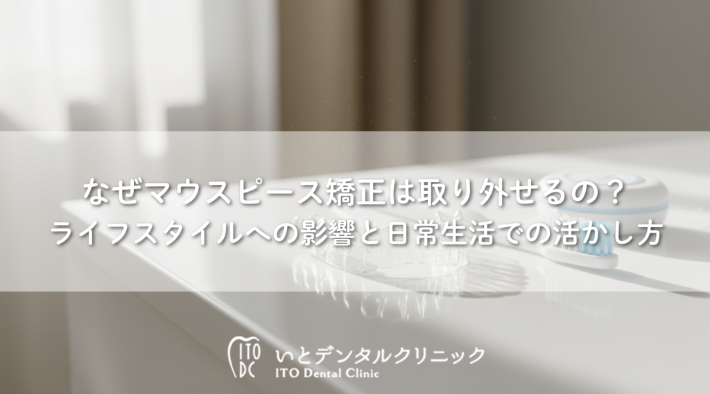 なぜマウスピース矯正は取り外せるの？ライフスタイルへの影響と日常生活での活かし方